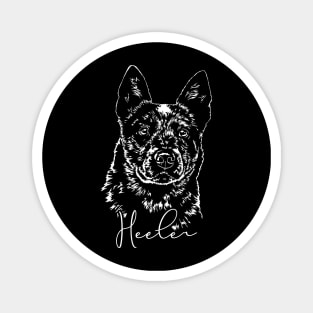 Funny Blue Heeler lover dog portrait Magnet